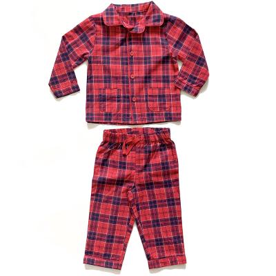 China Breathable Flannel Cotton Children Sleepwear Boy Girl Kids Pajamas Set Long Sleeve for sale