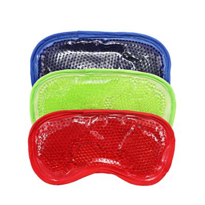 China Heating Reusable Eye Mask Microwave Cold-Hot Gel Beads PVC Plush Back Eye Sleep Mask Heated Protection for sale