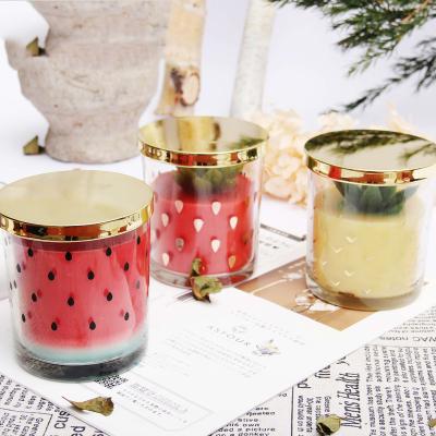 China Scented Candle Art Gift Home Decoration Birthdays INS Soy Wax Photo Props Fruit Candles for sale