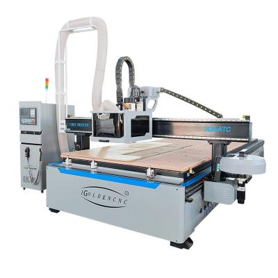 China Building Material Stores Hobby Carving CNC Woodworking Engraving Machine Disc Tool Change Automatic CNC Wood Routers for sale