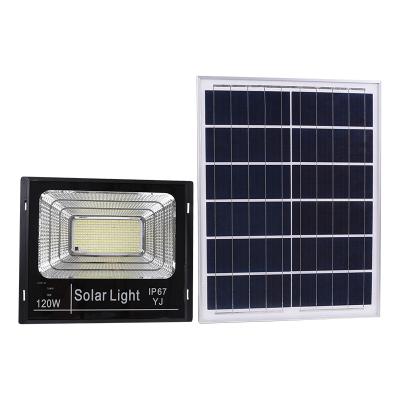 China 200w Black Color Solar Street Flood Light Remote Control Garden 18650 Battery Capacity Solar Yard Flood Light for sale