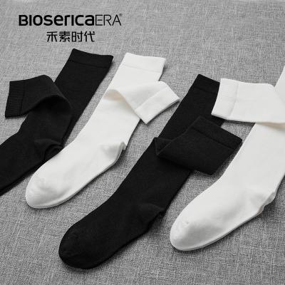 China Anti-Fault Wholesale Women Over The Knee Antibacterial Lady Slouchy Socks Thigh High Sock Cotton High Socks Black White For Girl Dress Custom for sale