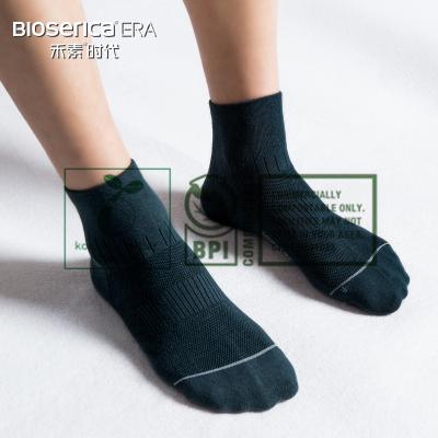 China Wholesales Bioserica Sports Era SEM003H No Additives Anti-Odor Antimicrobial Socks For Men High Quality Cotton Crew Socks for sale