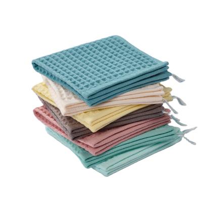 China Amazon Hot Wholesale Anti-Smell Custom Kitchen Cotton Waffle Hand Towel Child Safe Anti Bacterial Hand Towel for sale