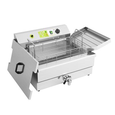 China Fry Chicken Lonnice 35L Commercial Deep Flat Oil Deep Fryer for freidora-De-papas for sale