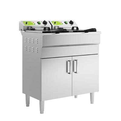 China Lonnice V161 Free Standing Electric Fries Heater 5000W Double Basket Deep Fryer for sale