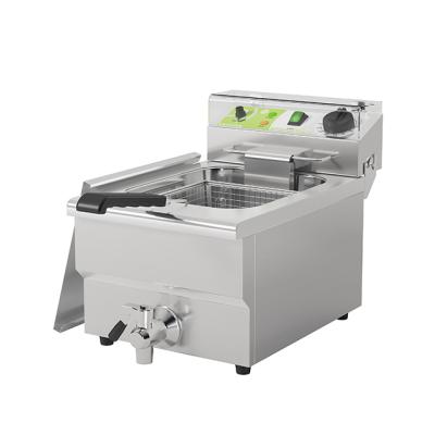 China With Fryer Freidora De Papas Electric PLC Professional Deep Fryer Machine Water-tap Kitchen Stainless Steel Supplied SS 304 2021 10 Days 3KW for sale