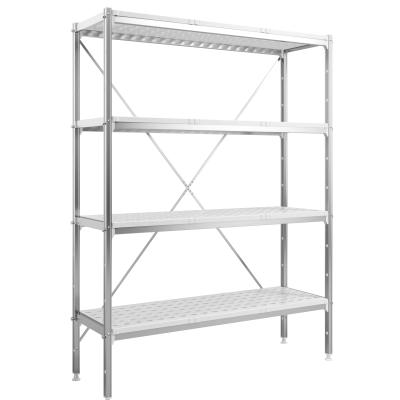 China Corrosion Protection Heavy Duty Assembled Warehouse Rack Bulk Removable Aluminum Indoor Supermarket Rack X Warehouse Rack for sale