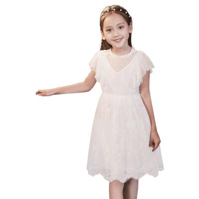 China Wholesale Washable Round Neck Lace Dress Short Sleeve Summer Factory Loose Dress for sale