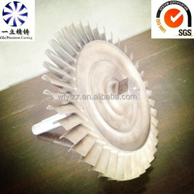 China Turbojet / gas engine /disc parts high precision alloy vacuum castings super turbine wheel for gas turbine parts for sale