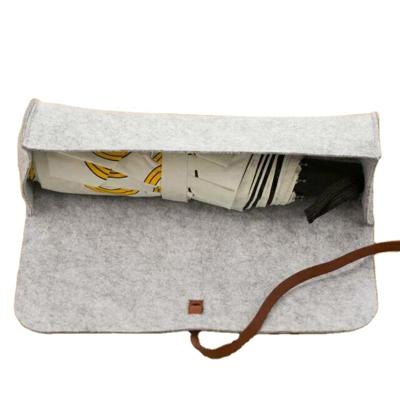 China Factory Direct Fashion Plus Printed Logo Various Colors Felt Umbrella Storage Bag for sale