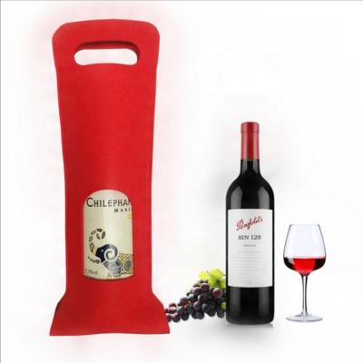 China Best Selling Felt Beverage Wine Pouch Beer Bag With Handle for sale