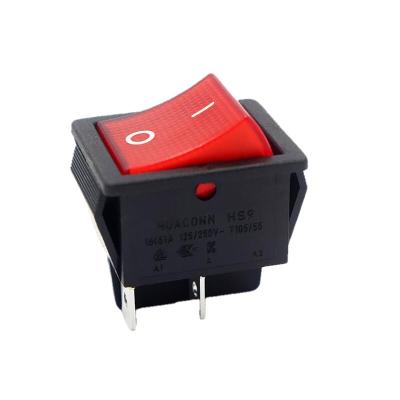 China Rocker switch KCD4 KCD4-201N current 4 pin big ON OFF Rocker switch 30A/250V with led lanp KCD4-201N for sale