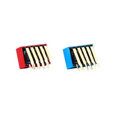 China DA-E05 5 Pin SPST Electronic Red Reciprocating Switch DA-E05 DIP Switch for sale