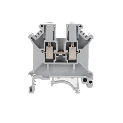 China Automaton equipment produces the A.W.G. UK-3N 12-24 Terminal 2.5mm Tension Bar Screw Din Rail Terminal Block Terminal for sale