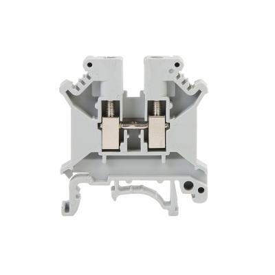 China Automaton equipment produces the A.W.G. UK-5N 12-24 Terminal 4mm Tension Bar Screw Din Rail Terminal Block Terminal for sale