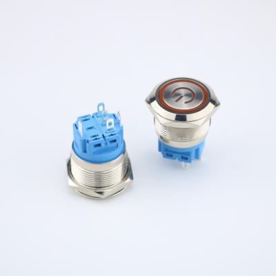 China 22mm Light Led Waterproof ABS18B Metal Switches Button Push Button Switch for sale