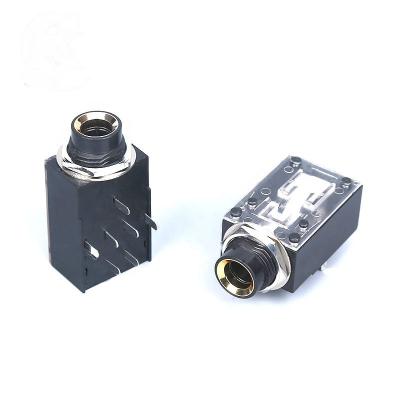 China 6.35mm stereo jack socket stereo accepting 6.3mm stereo jack jacks for microphone socket for sale