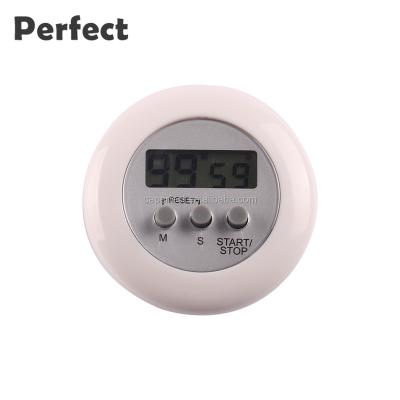 China Kitchen Cooking Count Down Small Round White Electric Digital Multi Timer for sale