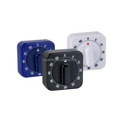 China To Refurbished Premium Quality ABS Plastic Square Shape Kitchen Time Countdown Mechanical Timer for sale