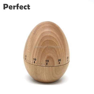 China Egg made of viable wood shaped mechanical timer for sale