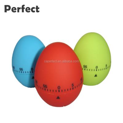 China Durable Plastic ABS With Rubber Coating Egg Shaped Colorful Mechanical Countdown Timer for sale