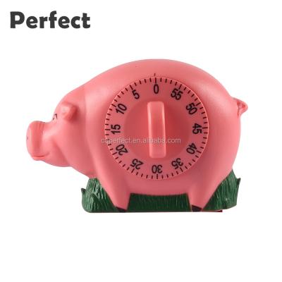 China Multifunctional Mechanical Kitchen Sound-imitate Pig Shaped Timer for sale