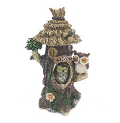 China Europe New Design Resin Owl Soalr Light Hot Selling Garden for sale