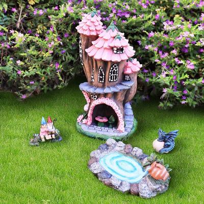 China USA Garden Gnome Fairy Accessories Kit Indoor and Outdoor Gifts Miniature Solar Powered Fairy Ornaments House for sale