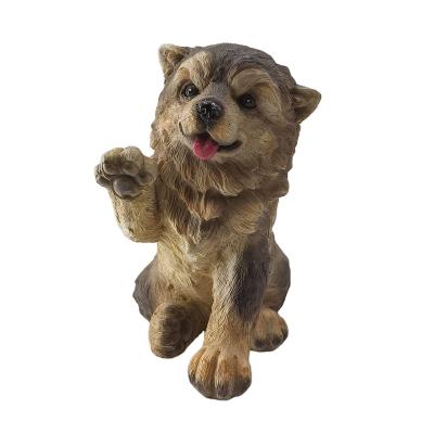 China USA In Stock Wholesale Resin Animal Home Decorative Figurine Home And Garden Decor Statue Cute Puppy Statue for sale