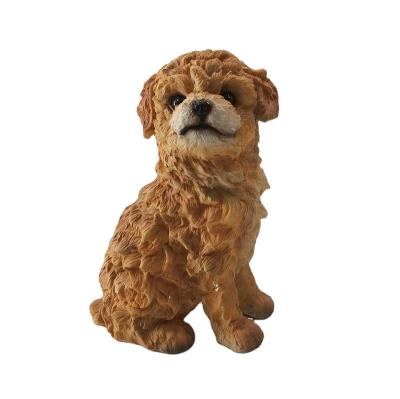 China USA In Stock Wholesale Hand Painted Home And Garden Decoration Resin Animal Figurine Dog Statue for sale