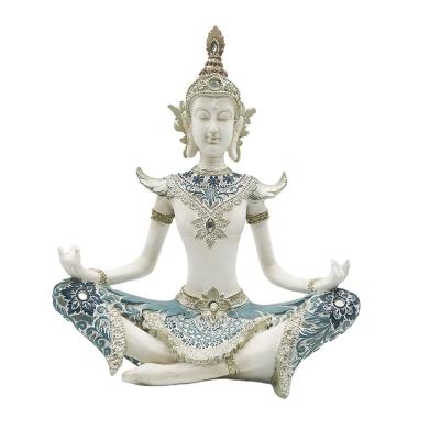 China Europe Decor Modern Home Decoration Resin Statue Yoga Buddha Indoor Decor for sale