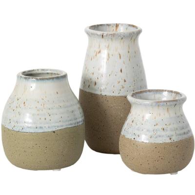 China American Style Set Of 3 Ceramic Vases For Home Decor Flower Farmhouses Modern Table Decor Porcelain Vase for sale