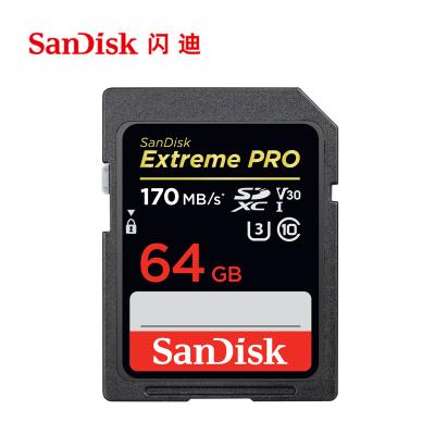 China SD Card For Camera/Tablet SanDisk SD Card 64GB 128GB 256GB Extreme High Speed ​​Memory Card PRO 32GB Class10 U3 V30 170m/s For Camera for sale