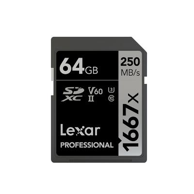 China SD Card for Hot Genuine Lexar 1667X Memory Card SD 64GB 128GB 256GB SDXC UHS-II U3 ​​3D Camera Video Selling Max 250MB/s for 4K Video Camera for sale