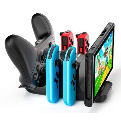 China With Buckle Dropshipping 6 in 1 Console Nintendo Switch Dock Charging Base for Nintendo Switch Pro JoyCon NS Controller for sale