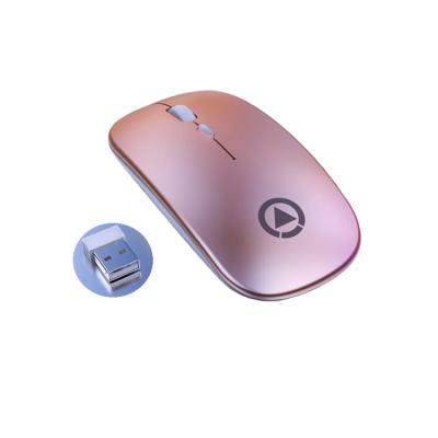 China Dropshipping Gaming Game Or Work And So On A2 USB RGB LED Optical Wireless Mouse Rechargeable Wireless Gaming Mice For PC Laptop Gold for sale