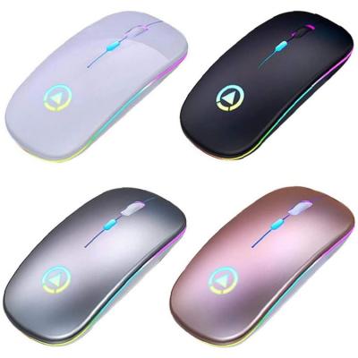 China Gaming Game Or Work And So On Desktop Wireless Rechargeable Portable Optical Mouse Dropshipping Slim Three Mode Silent LED Mouse With 3 Adjustable DPI for sale