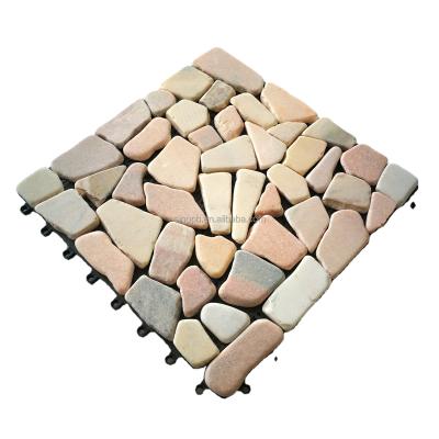 China Easy To Install And Replace Stone Interlocking Exterior Wpc Decking Diy Tile for sale