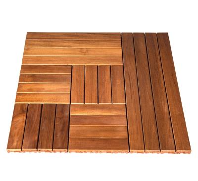 China Burma Teak Timber Teak Wood Easy Interlocking Floor Tiles For Outdoor Use for sale