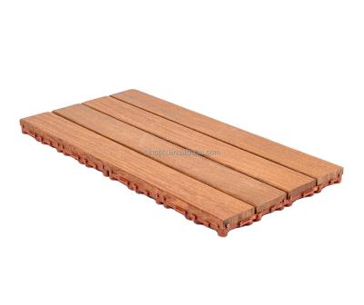 China Cumaru Deck Easy Interlocking Wood Tile for sale