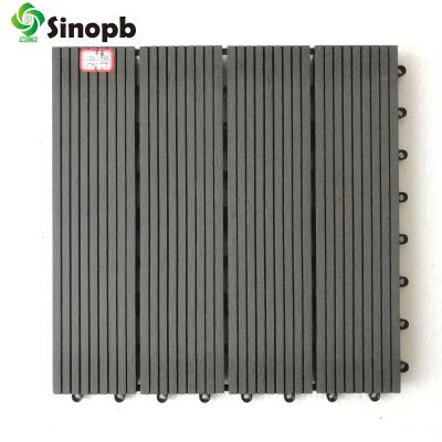 China Easy Interlocking DIY Installation China WPC Deck Tile WPC DIY Balcony Interlocking Composite Tile for sale