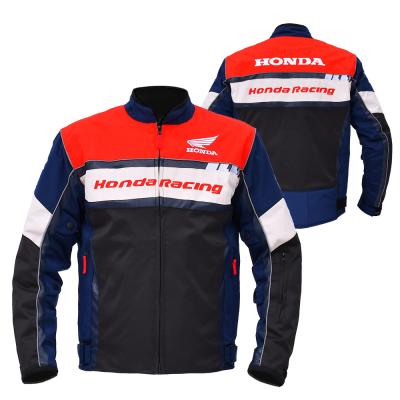 China Hot Sale Anti-UV Men and Women Universal Embroidery Racing Jacket Clothing Racing Car Riding Jacket Leather for sale