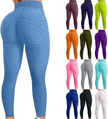 China QUICK DRY bubble jacquard yoga pants high waist leggings sports fitness yoga wear tiktok tiktok gaiters for sale