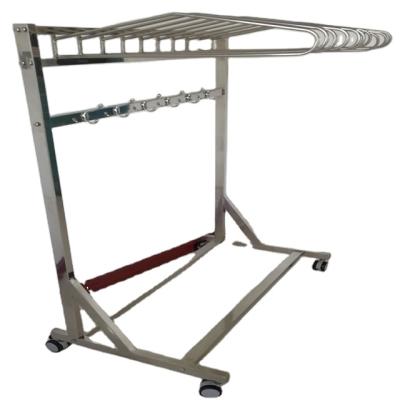 China Stainless Steel Movable Portable Wall Mounted Model X Ray Lead Apron Rack for sale