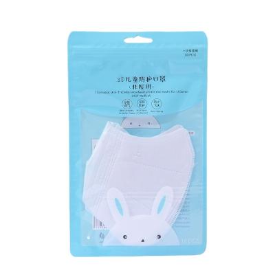 China Recyclable Plastic Ziplock Packaging Bag For Disposable Adult / Kids Disposable Face Mask Mask Package 10 Pieces Spot for sale