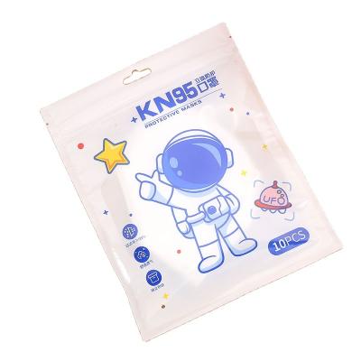 China Recyclable Plastic Ziplock Packaging Bag For Kids KN95 N95 Disposable Face Mask Mask Package 10 Pieces Spot for sale