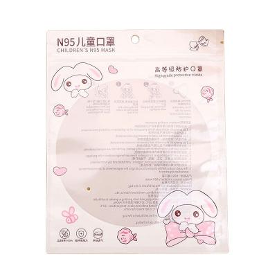 China Recyclable Plastic Ziplock Packaging Bag For Kids KN95 N95 Disposable Face Mask Mask Package 10 Pieces Spot for sale