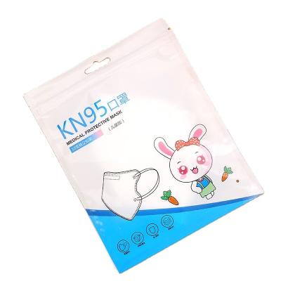 China Recyclable Plastic Ziplock Packaging Bag For Kids KN95 N95 Disposable Face Mask Mask Package 10 Pieces Spot for sale