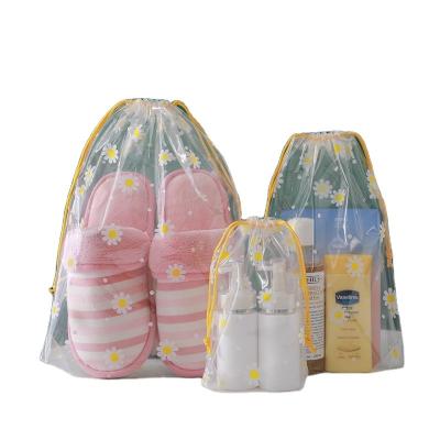 China Recyclable Waterproof Colored Recyclable Drawstring Bags Storage Gift Birthday Frosted Plastic Bag Ready To Ship for sale